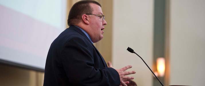 Dr. David Curp presents at the 2013 Baker Peace Conference.