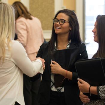 Students at Ohio University law fair