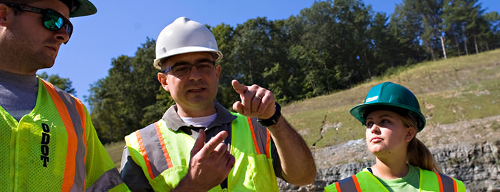 Outdoor teaching for construction.