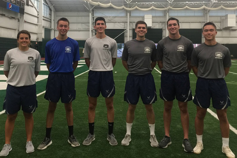 From L-R: Cadets Taylor Thole, Vernon Kluding, Joshua Ducharme, Keanu McElroy, Griffin Braun, and Thomas Pitts