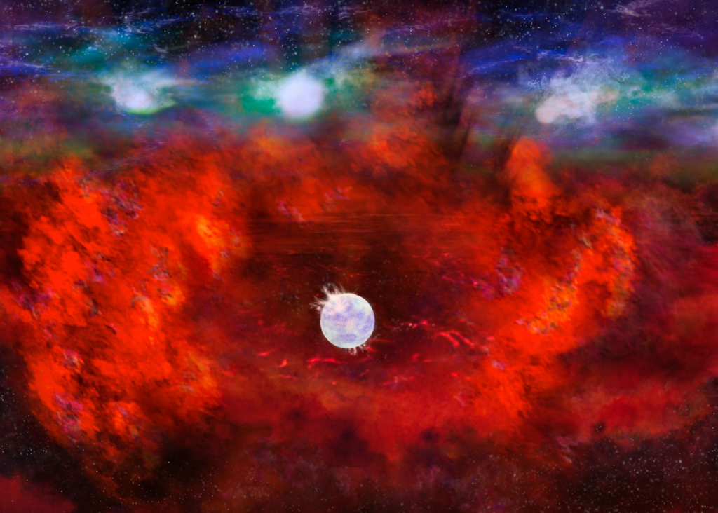 Artist's rendering of Supernova 1987A