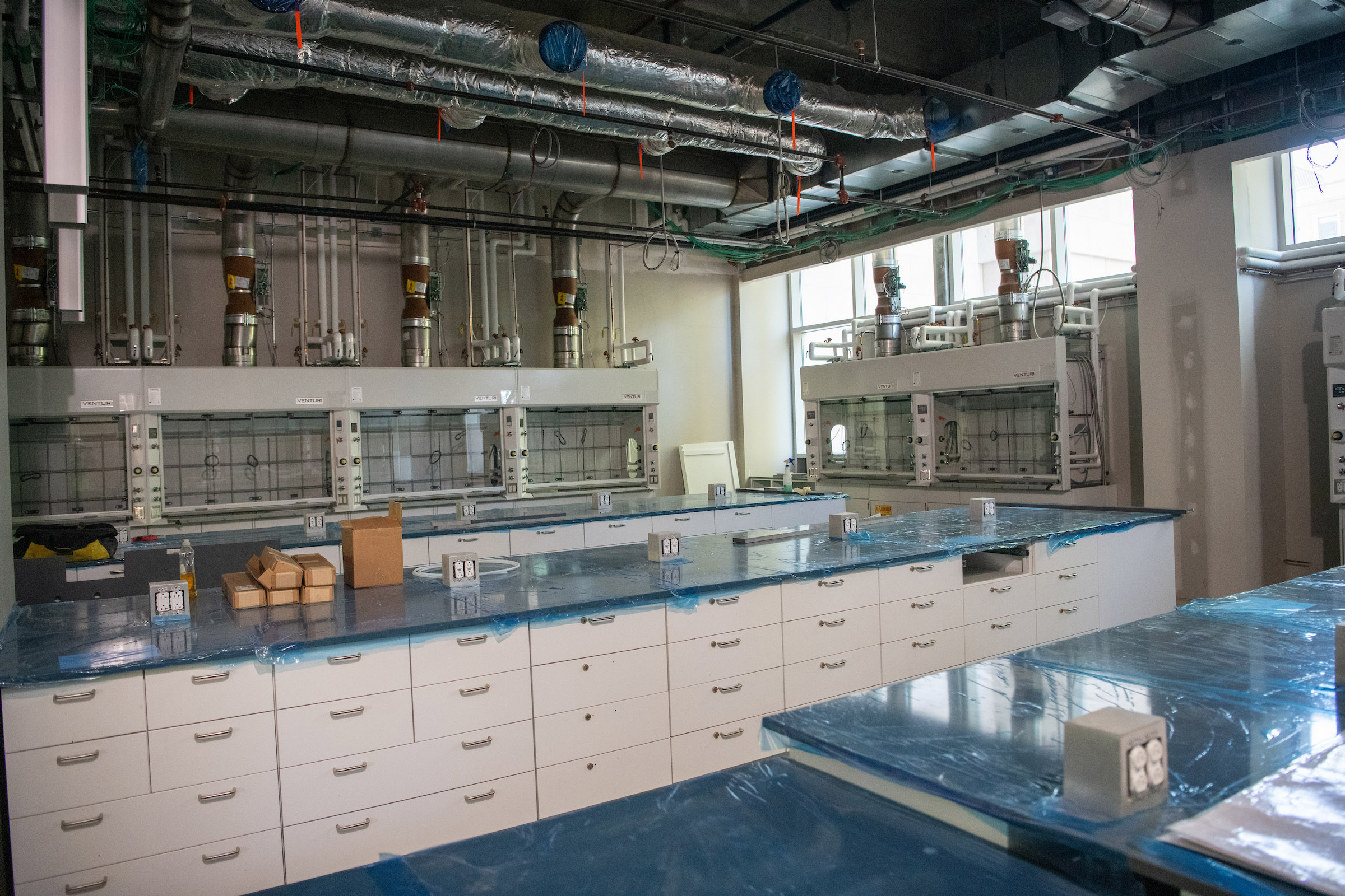 Chemistry Building lab space, under construction