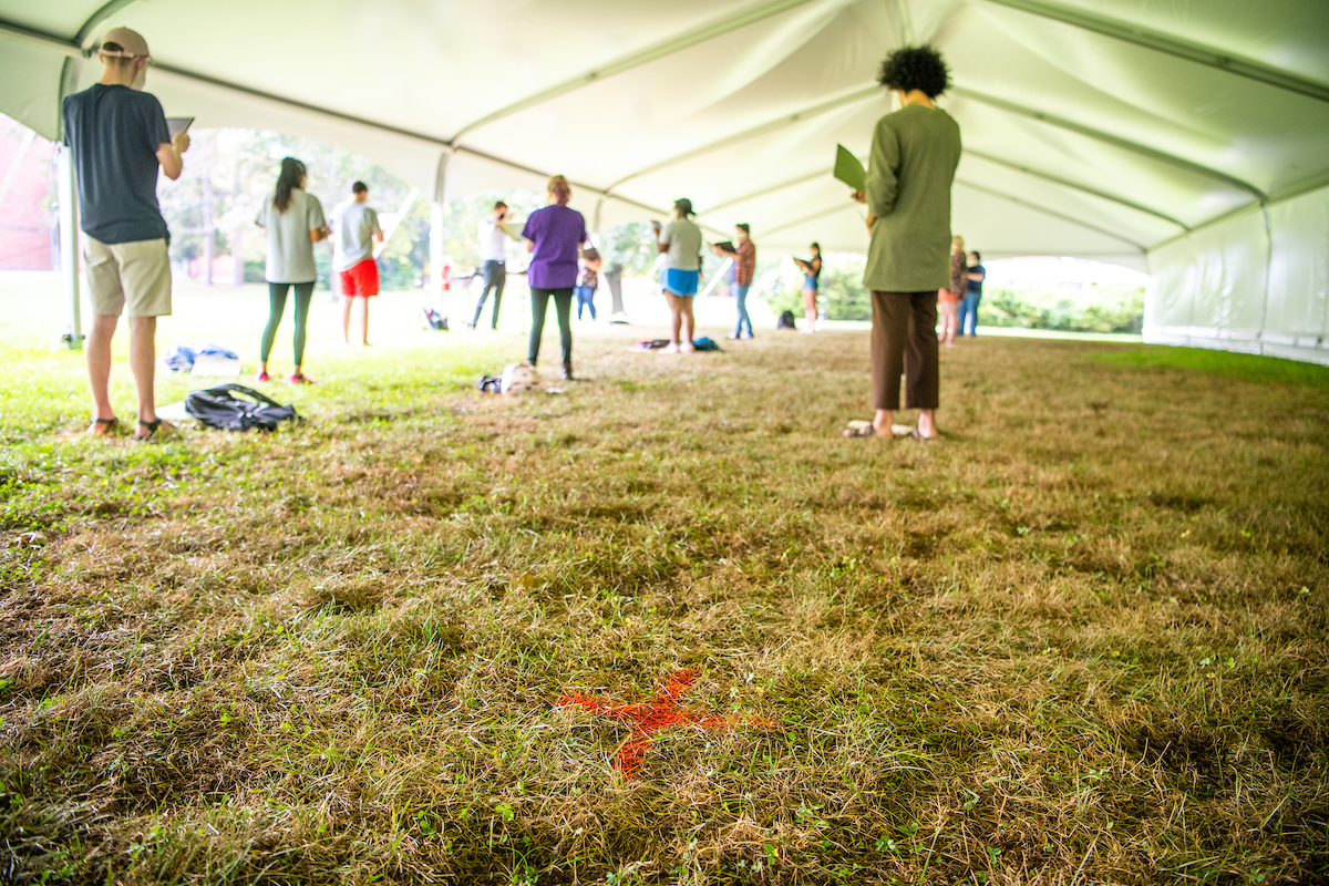 CoFA tent for music rehearsal 