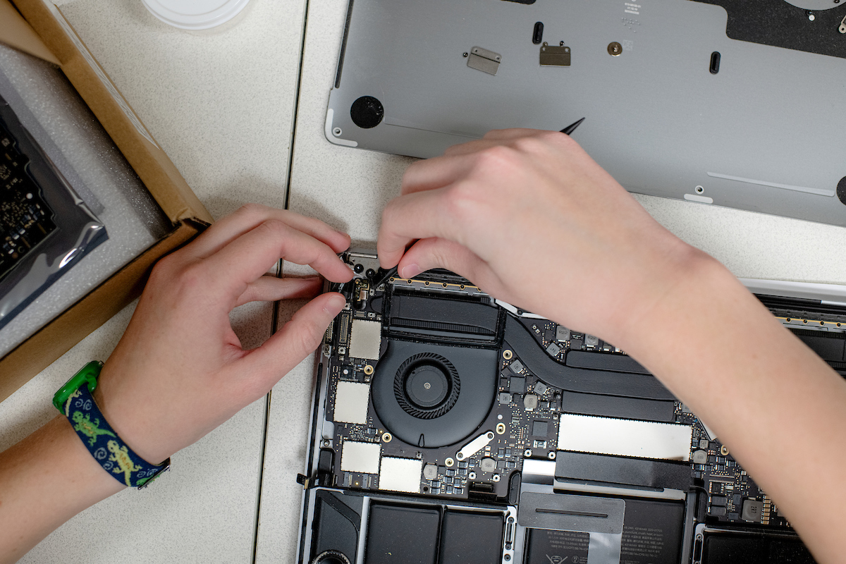 Student working on computer 