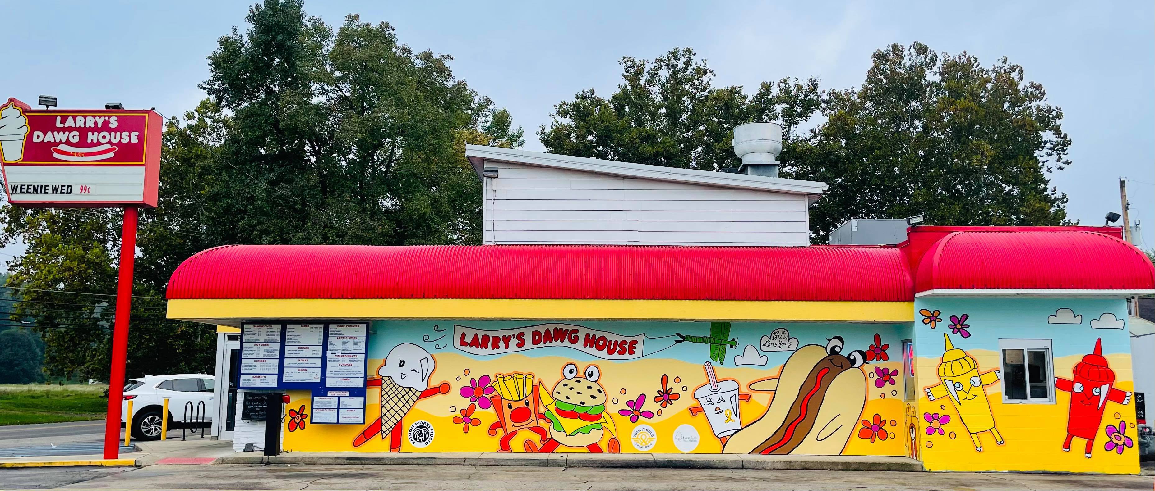 Larry's Dawg House mural