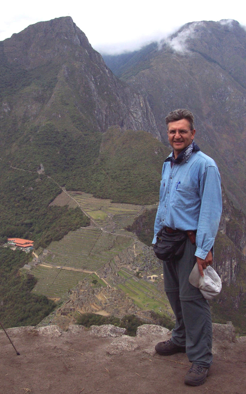 Eric Bikis on a mountain in Peru