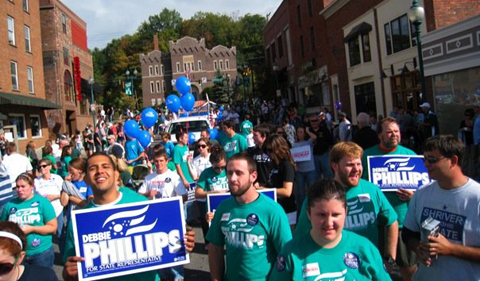 Rob Dorans in the OHIO Homecoming Parade