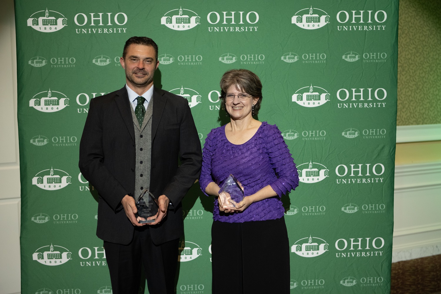 The winners of the 2022 Presidential Teacher Award Adam Rapp and Kamile Geist