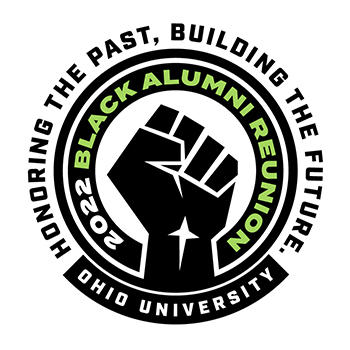 Pictured is the logo for Ohio University's 2022 Black Alumni Reunion.