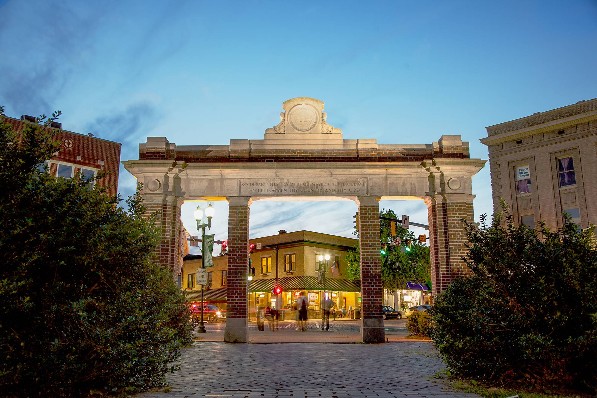 College Gate stands where The City of Athens meets College Green, at the center of campus. 