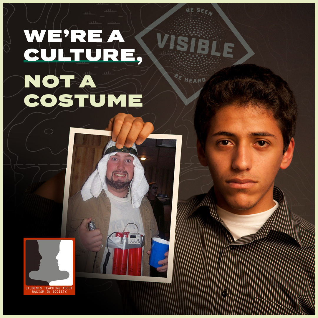 Graphic demonstrating cultural appropriation during Halloween for the 