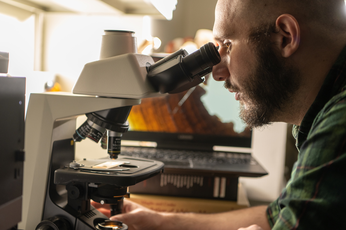 Ohio University researchers Patrick O’Connor and Riley Sombathy co