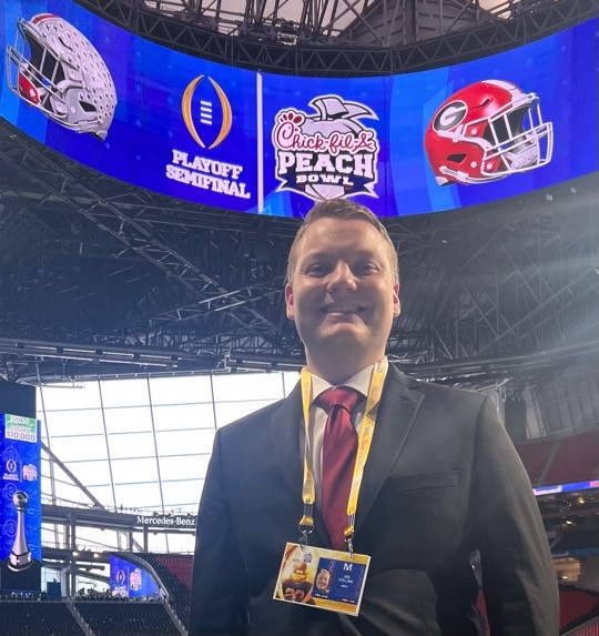 OHIO senior Joe Collins is shown at the Peach Bowl