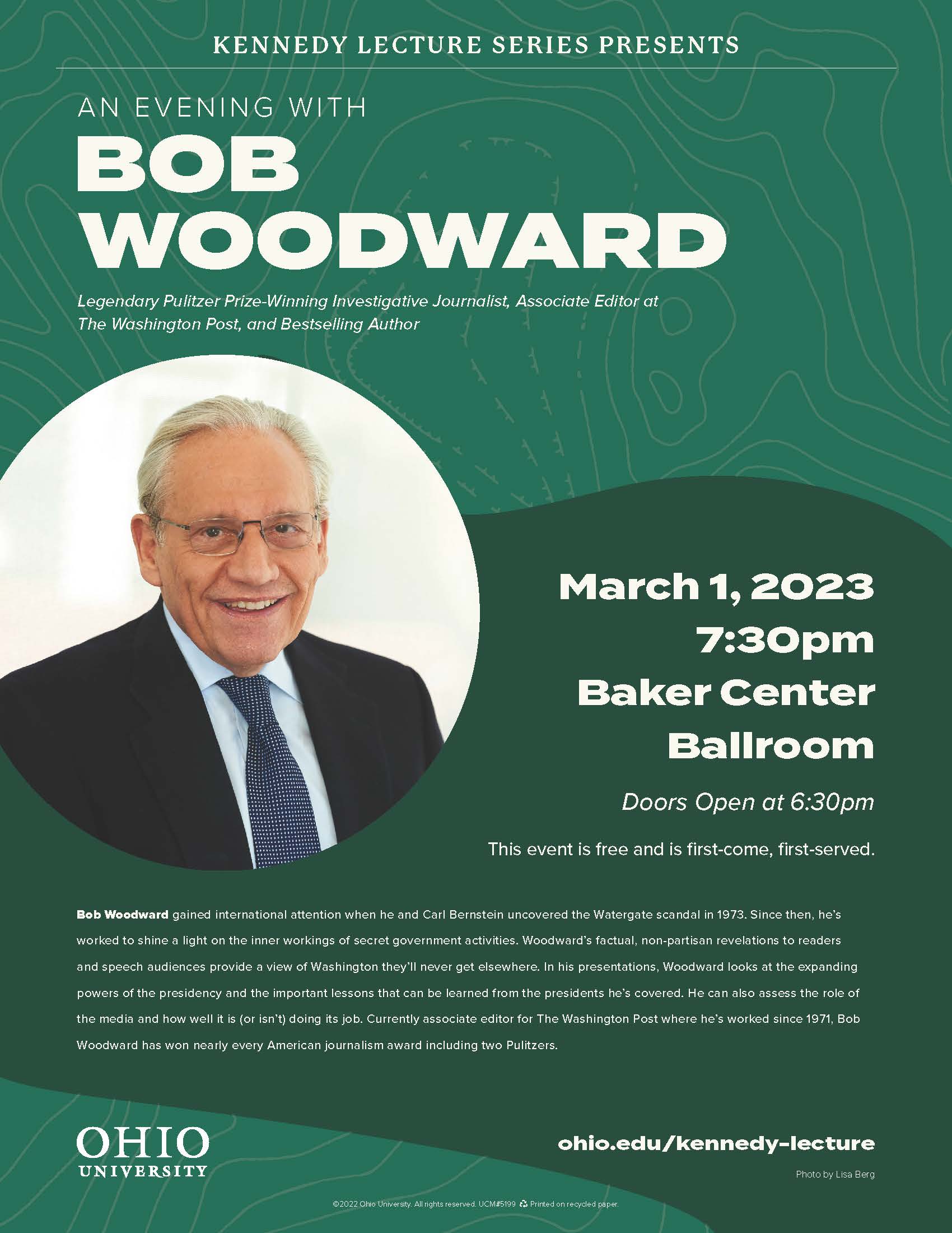 An Evening With Bob Woodward, March 1, 2023