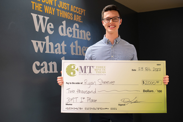Ryan Steere from the College of Arts & Sciences won first place and the People’s Choice master's award.