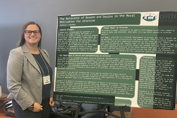 Ashley Labodda with her poster presentation