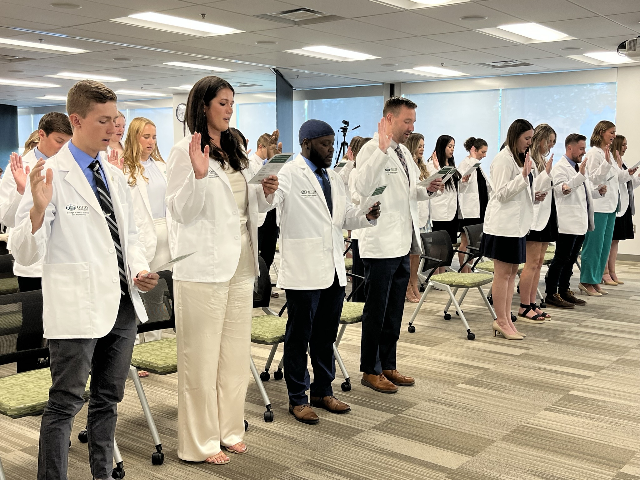 Physician Assistant  students recite the Hippocratic Oath