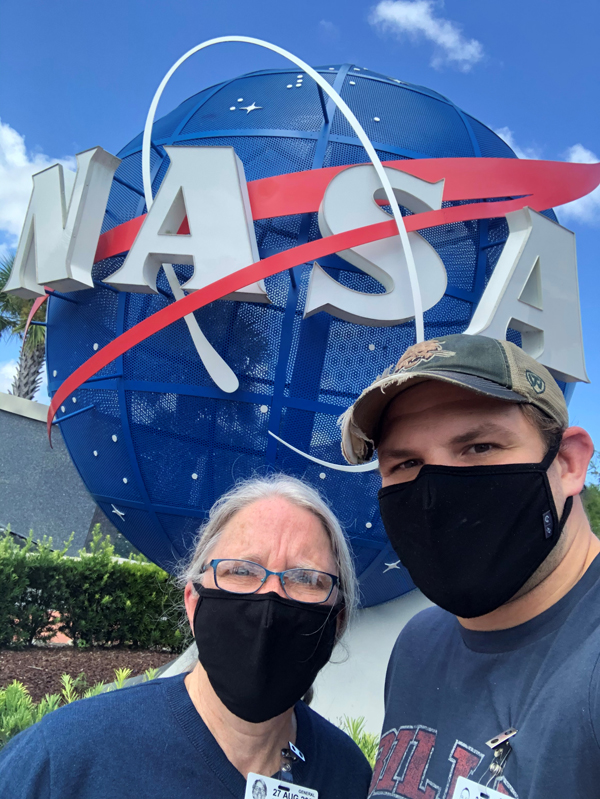 The Science Must Go On — Sarah Wyatt and then-graduate student Al Myers at NASA in 2020, during the height of the pandemic.
