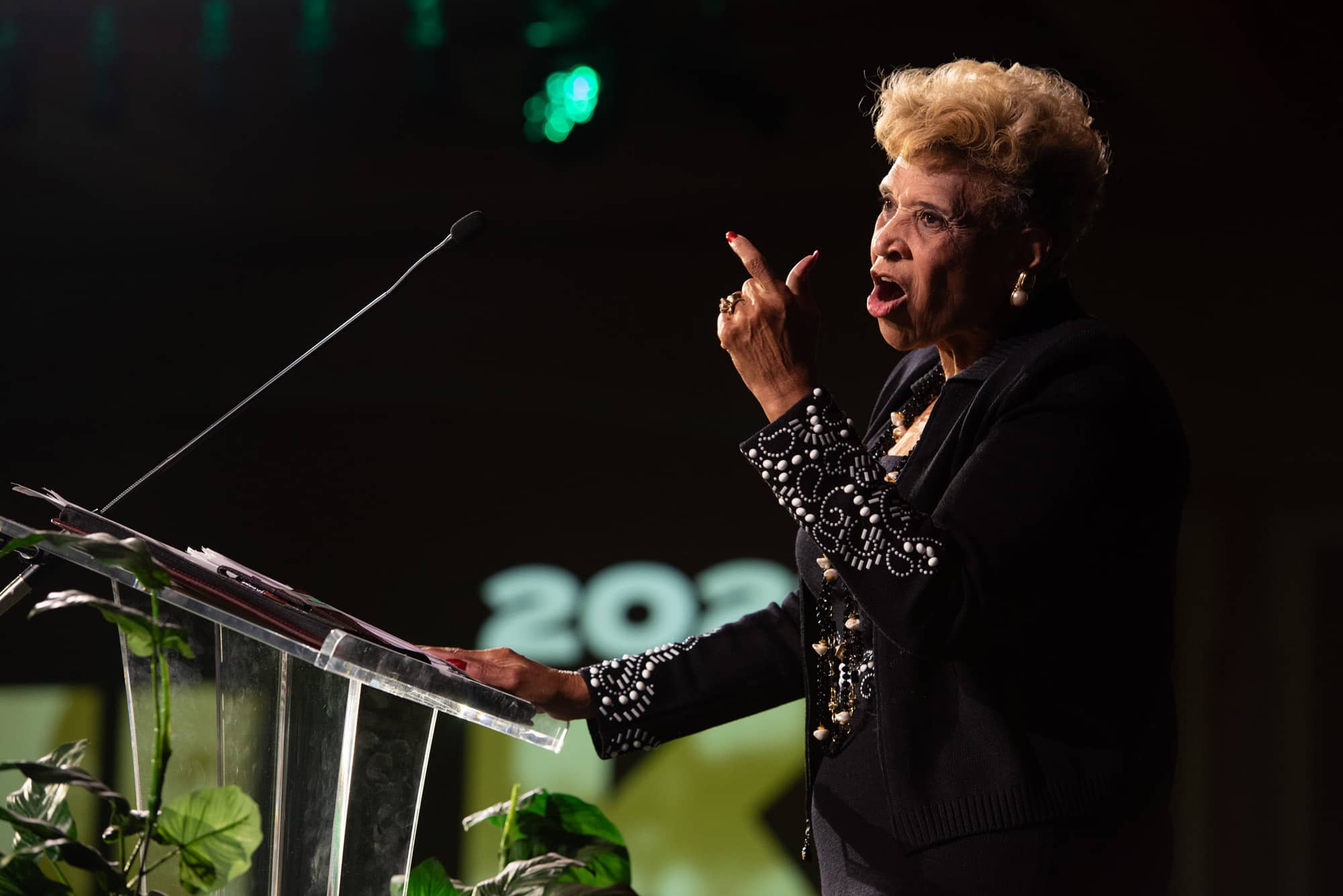 Patricia Russell-McCloud delivers there keynote address at the Martin Luther King Brunch.