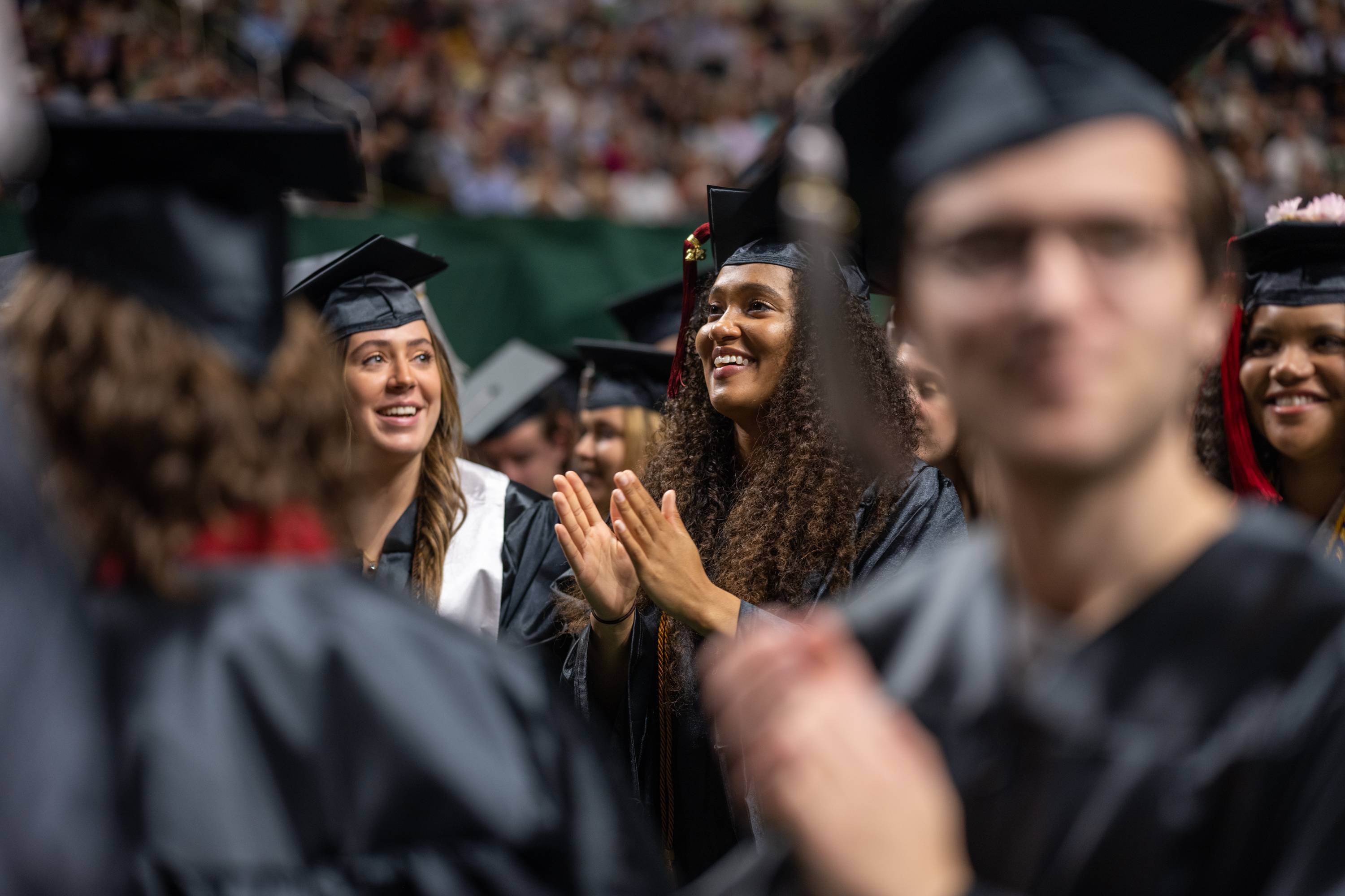 OHIO's graduating students shared Bobcat pride with lots of cheering and enthusiasm at each of the Commencement ceremonies.