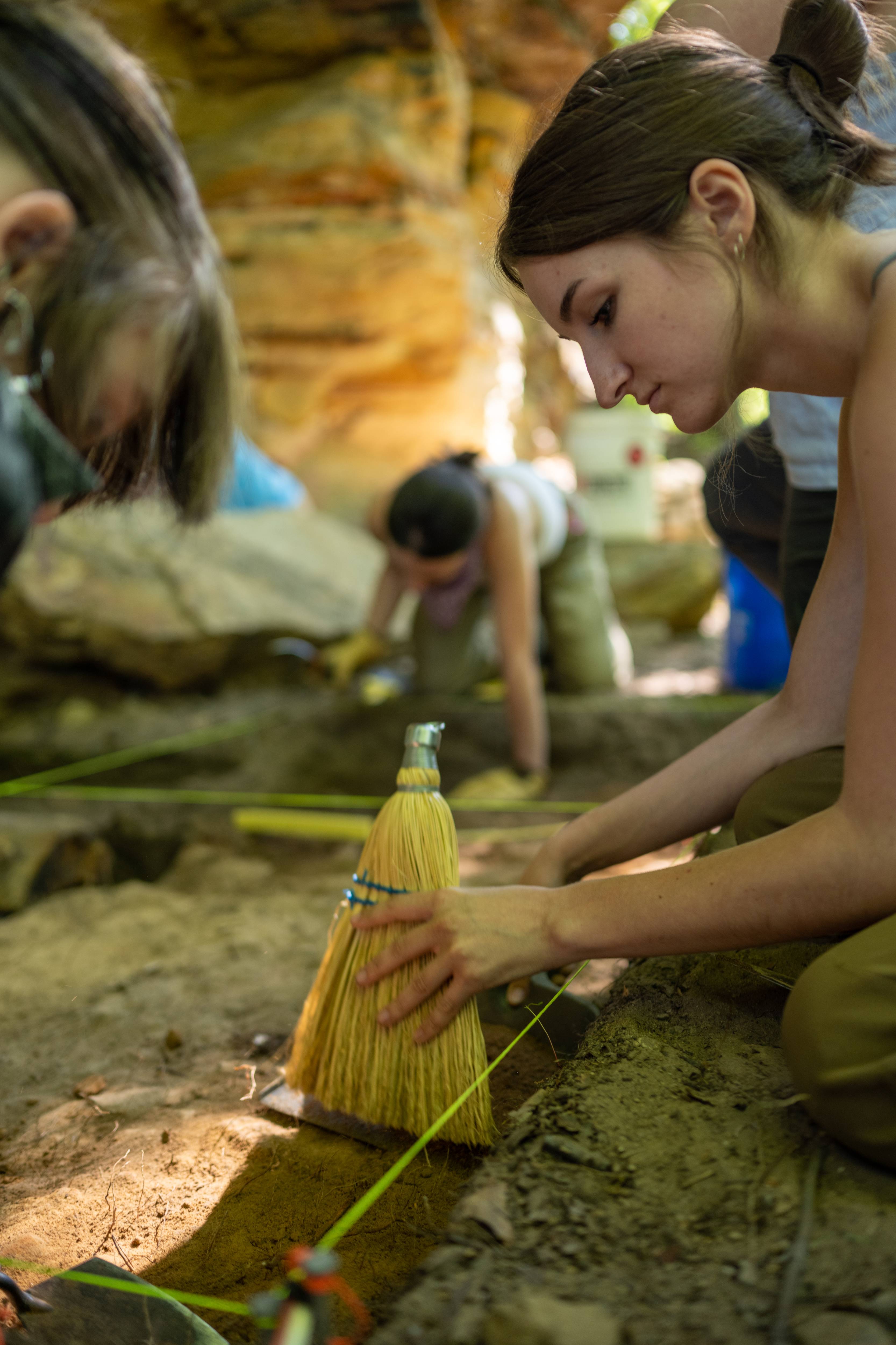 Sophomore Mary Connors excavates a multicomponent rockshelter spanning 13,000 years of prehistory.