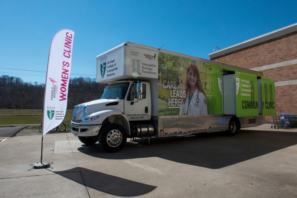 Heritage College of Osteopathic Medicine's mobile health truck