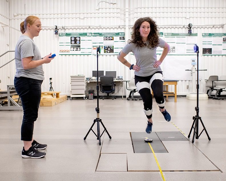 Researchers in Dr. Dustin Grooms’ lab, including [FROM LEFT] doctoral student Amber Schnittjer and research associate Byrnadeen Farraye.