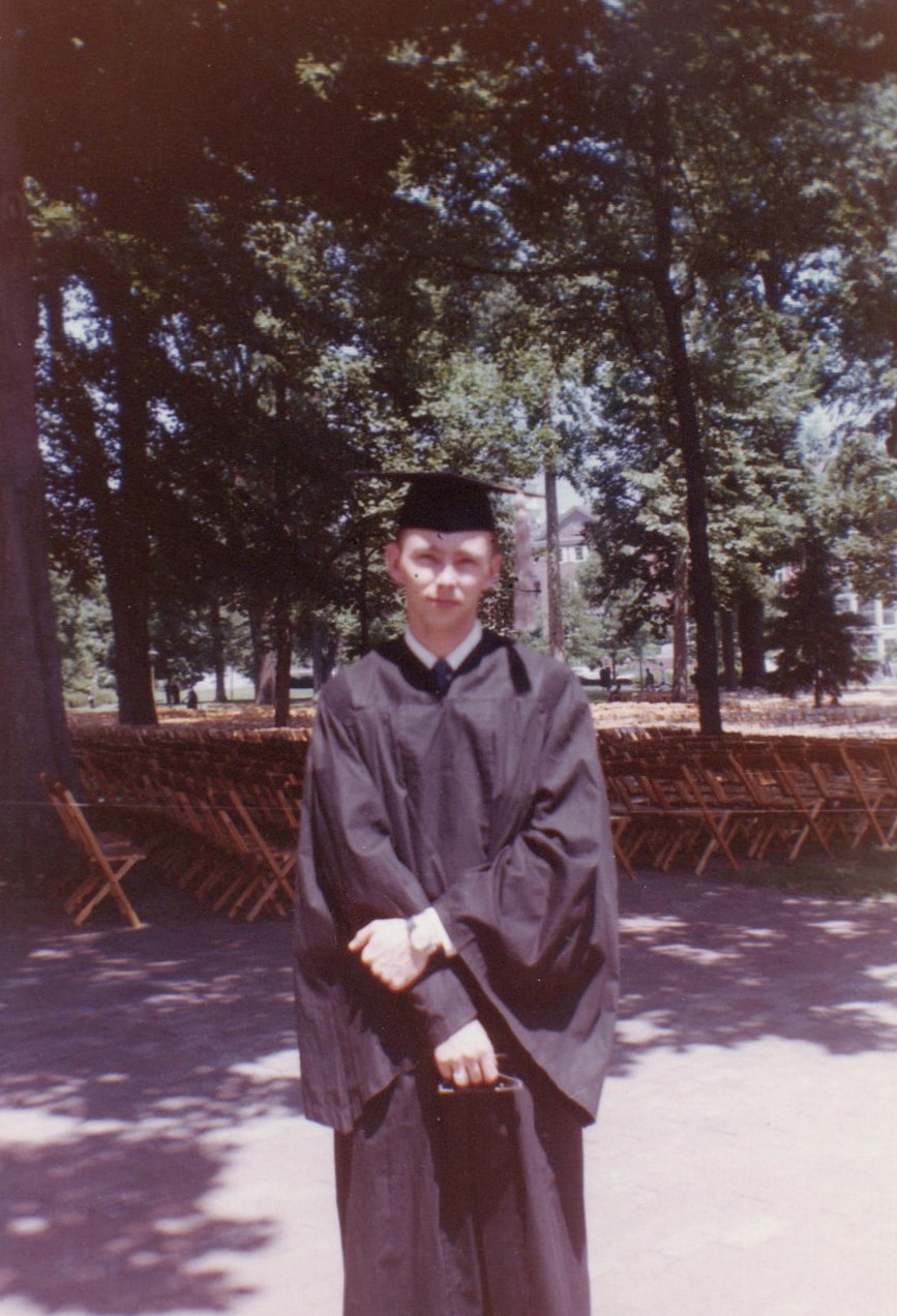 Gary Clark at Ohio University commencement on the Athens campus, 1960