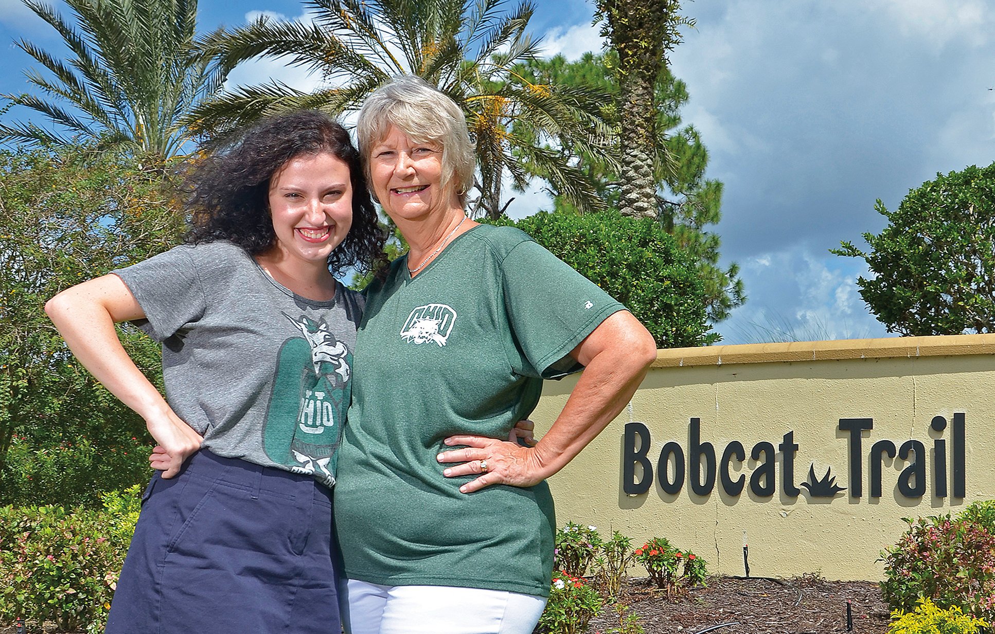 Two women pose together