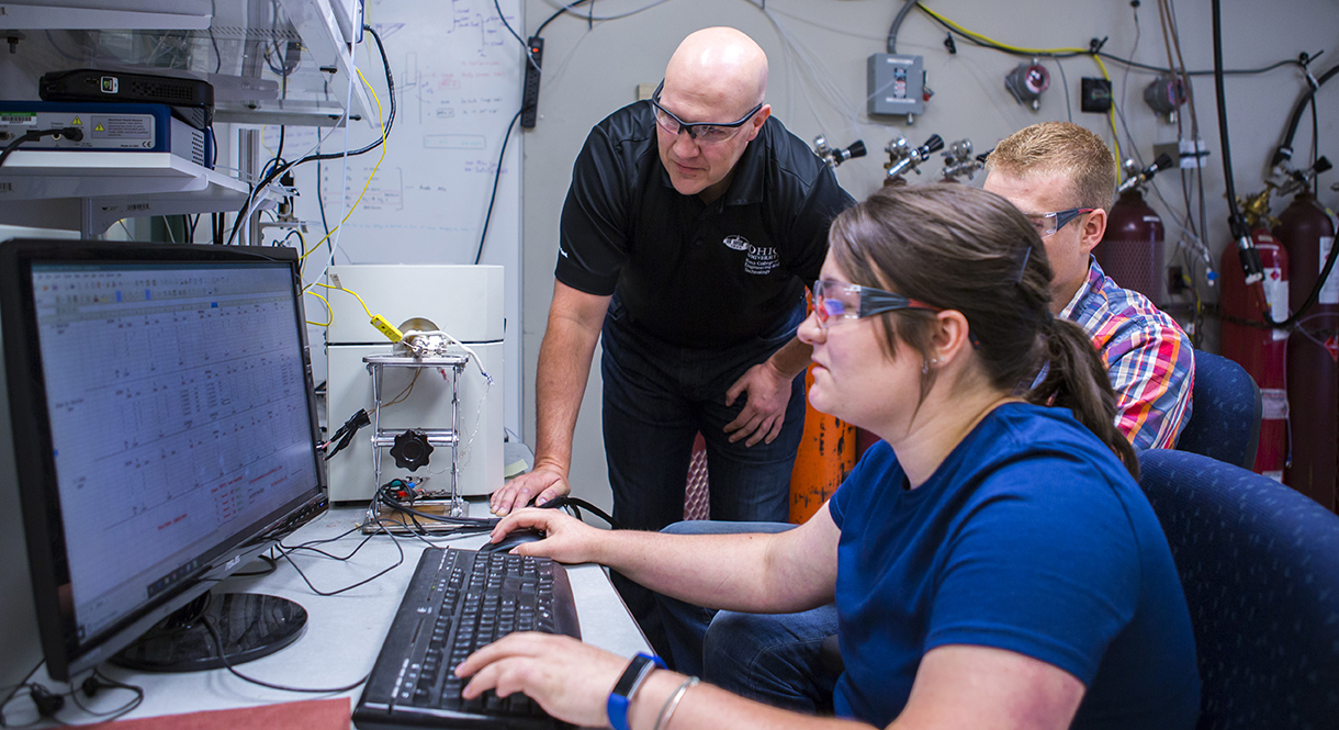 Faculty and student researchers in the Russ College’s Institute for Sustainable Energy and the Environment are developing composite decking boards from coal