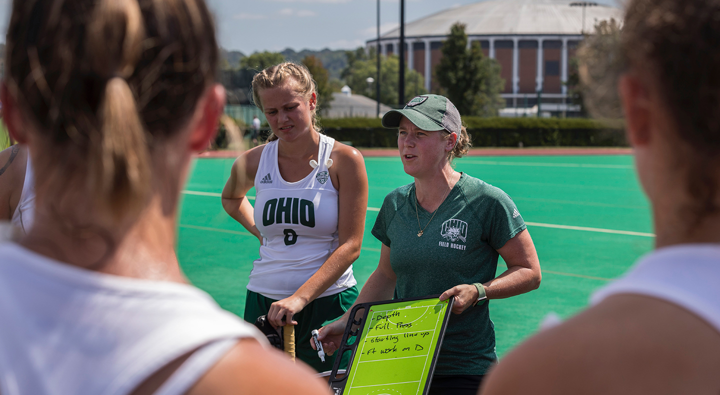 Ali Johnstone coaches field hockey at Ohio University