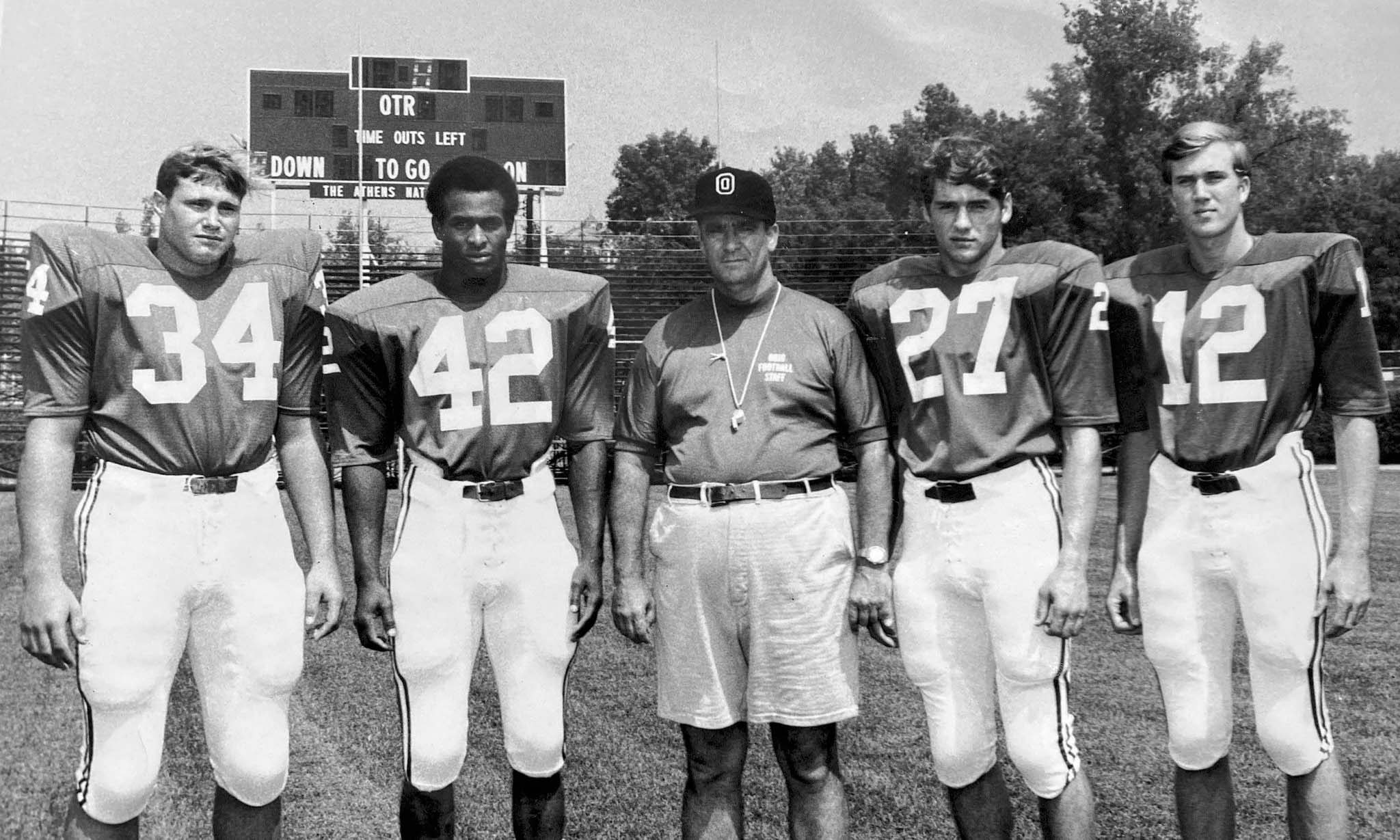 Rick Hawkins (No. 27) was a defensive back for OHIO Football from 1968 to 1972, learning lessons on the field he later applied to his career.