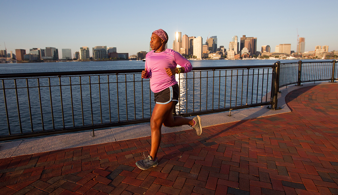 Tiffany Chenault hitting her stride while jogging