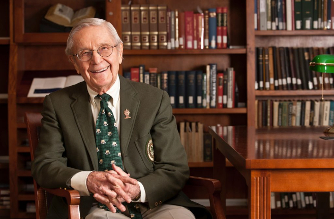 President Alden in his office