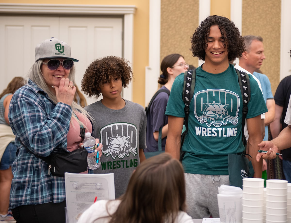 Bobcat Student Orientation participants at the 2024 resource fair in Baker Center.