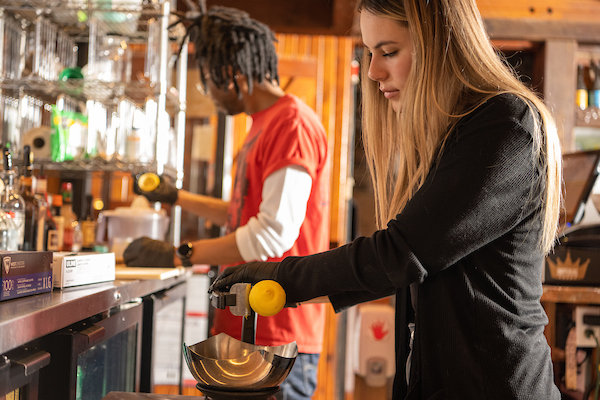 Students work on their chemistry for their craft brews.