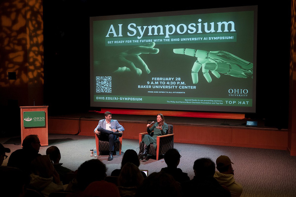 Ohio University alumni discuss the future of generative artificial intelligence in a symposium in February 2024