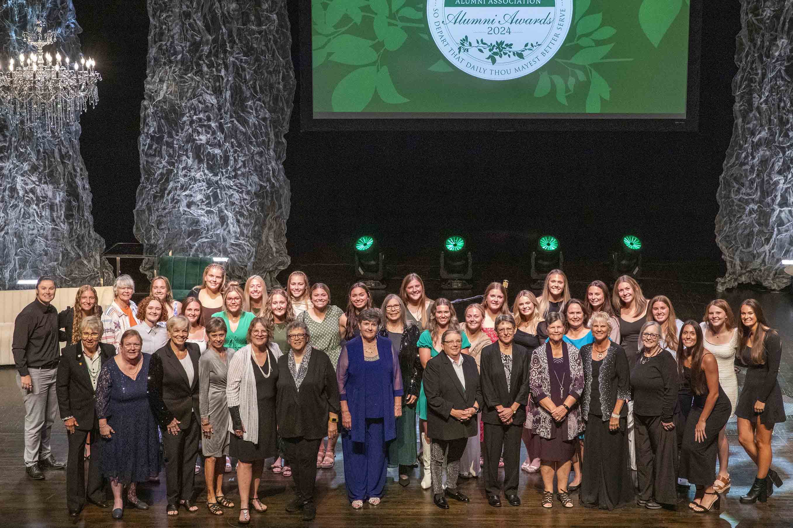 All recipients of OHIO's alumni awards post for a group photo