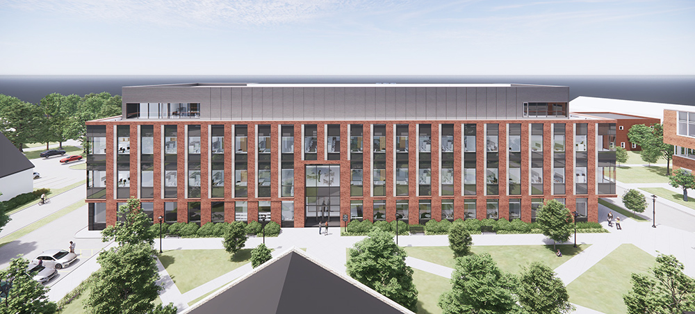 A draft rendering of the new Heritage Translational Research Center (HTRC).