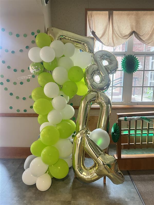 Balloon art is shown in Johnson Hall