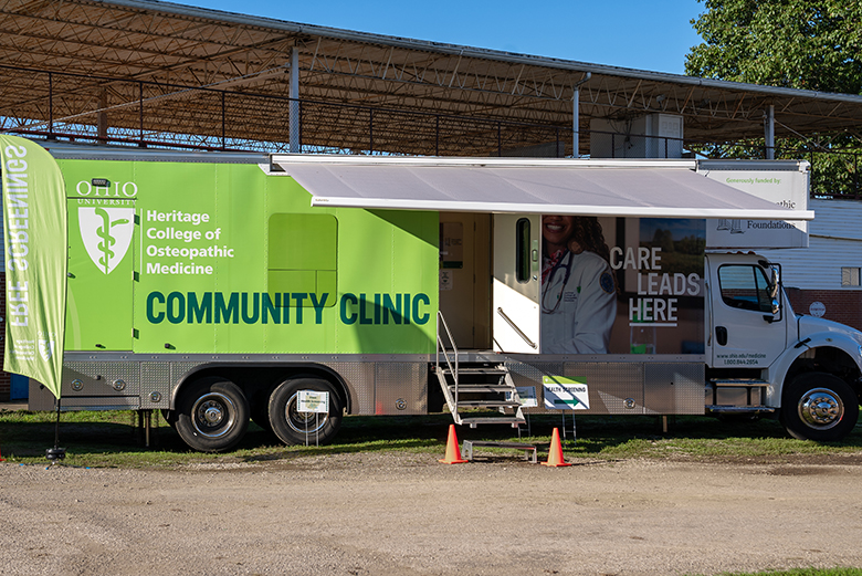 The Heritage College of Osteopathic Medicine Mobile Clinic was parked at this year's Stand Down to provide free health screenings.