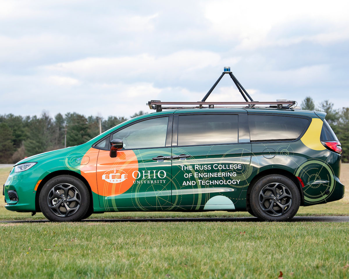 A self-driving vehicle used for testing purposes.