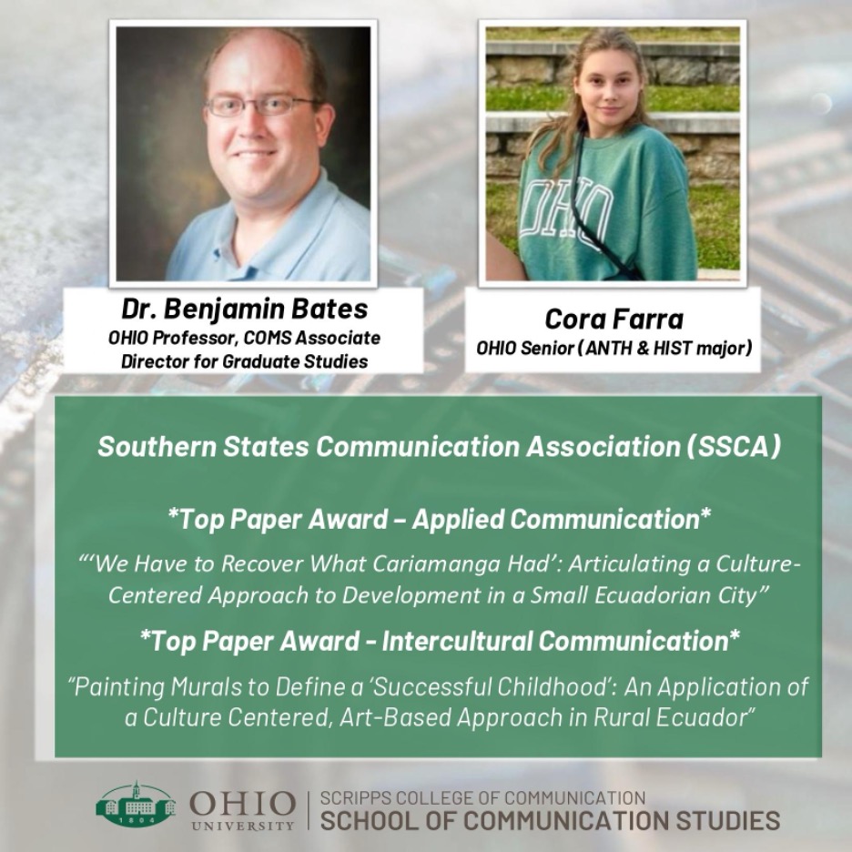 Graphic of Dr. Benjamin Bates and Cora Farra showcasing her awards.