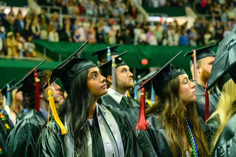 Graduating students at the 2025 Ohio University Spring Commencement Ceremony