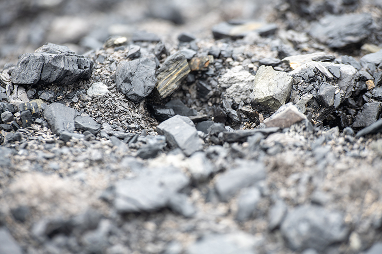 Coal waste sits in a pile in the Appalachian region.