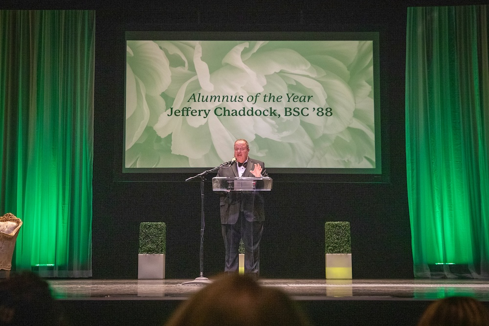 Jeffery Chaddock receives the Alumnus of the Year Award
