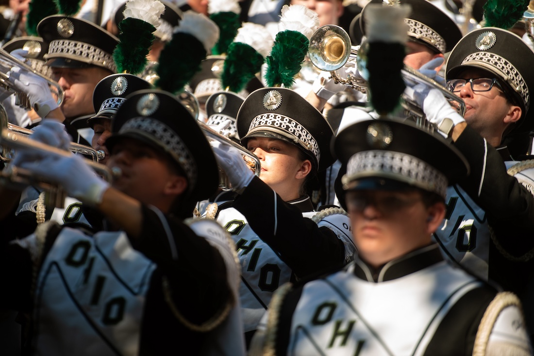 The Marching 110 performs