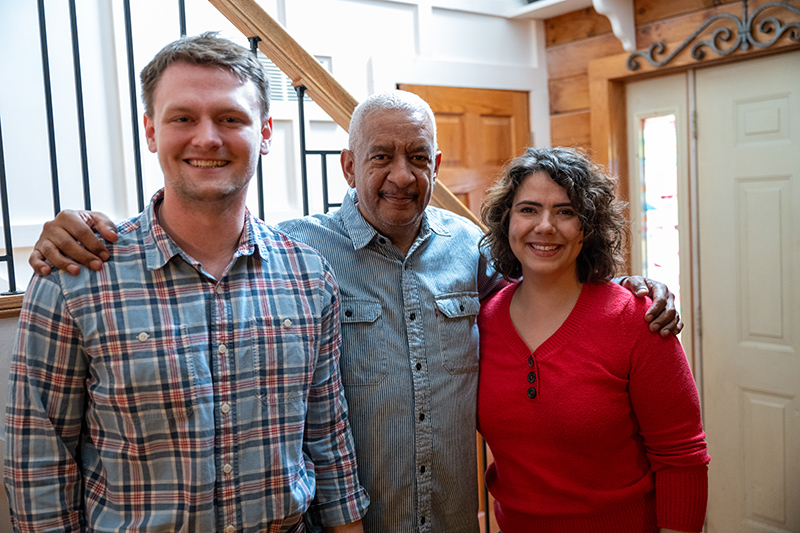 David Butcher with longtime business advisor, Erin Rennich, Assistant Director of the Impact Enterprise Team, and Sam Taylor from Hocking College
