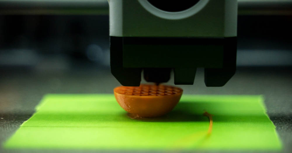 3D printer in the middle of a project