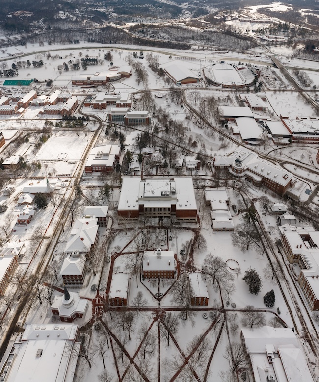 OHIO's Athens campus from the sky